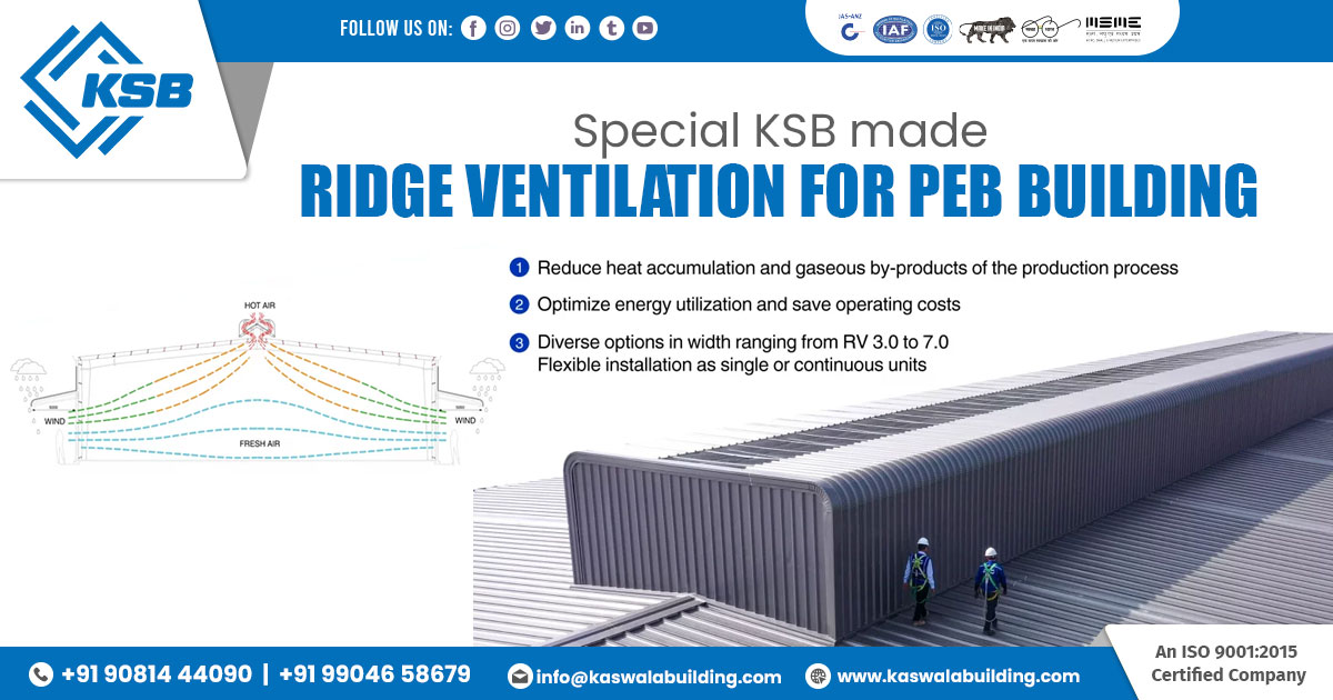 Manufacturer of Ridge Ventilation for PEB Building